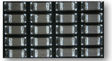 <Example of Mounting> ZRB18AR60J226ME11 Gap between the products: 200&micro;m Land of mounting: Land for evaluation